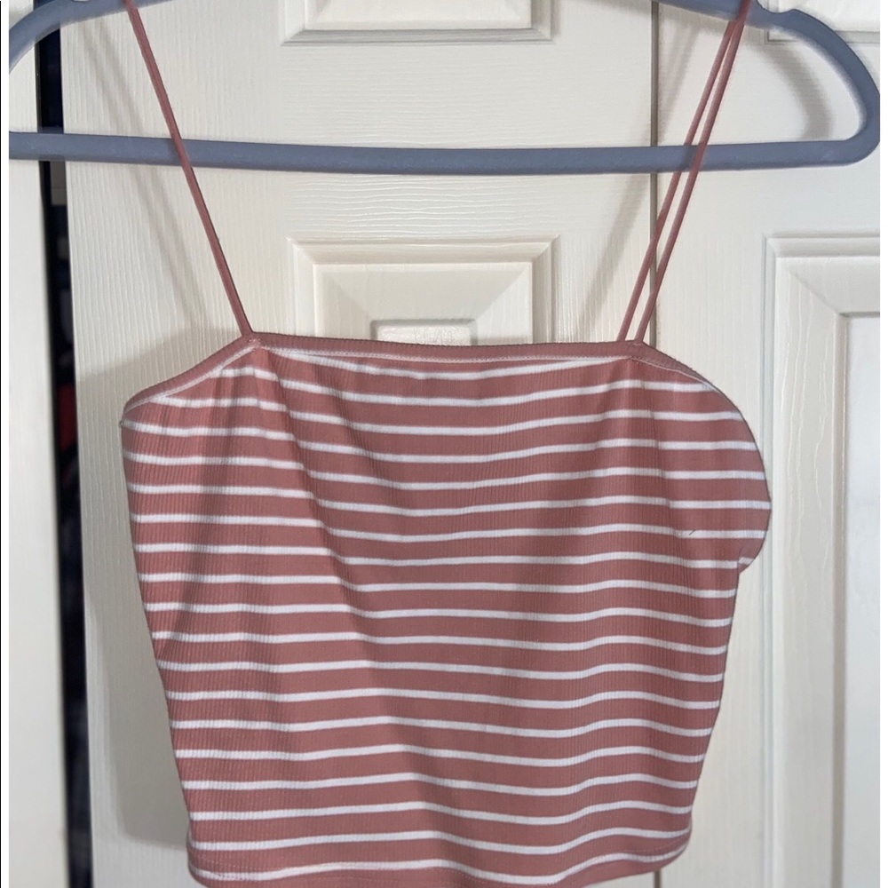 SHEIN STRIPED CROP TOP M